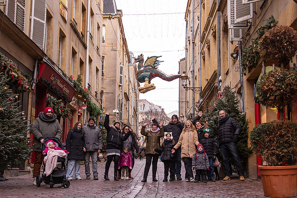 Séance de noël, reportage famille, Metz